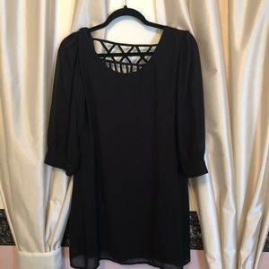 Black Strap-Back Dress